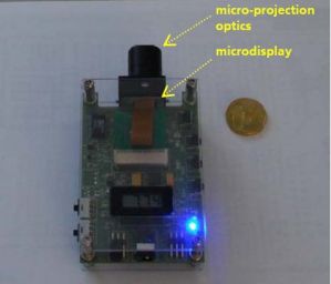 HYOPLED microdisplay test chip photo