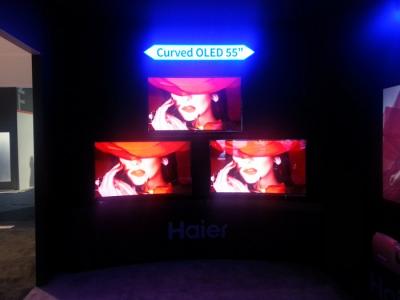 Haier 55H9800 55-inch curved OLED at CES 2015 