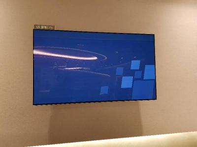 LG OLED TV at Incheon airport - burn-in photo