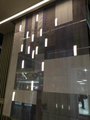 LGD OLEDs integrated into a silk curtain at L+B 2016