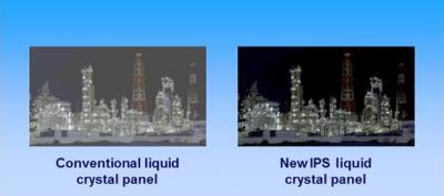 Panasonic high contrast IPS LCD panel comparison photo