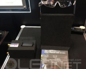 Pioneer curved transparent OLED for AR (Wearable Expo Japan 2018)