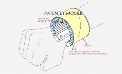 Samsung flexible OLED bracelet patent image
