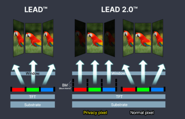Samsung Display FMP privacy subpixel structure