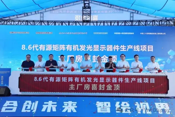 Visionox V5 fab building top-off ceremony photo