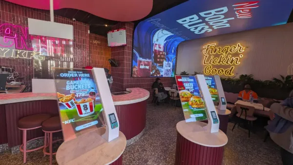 Transparent OLED kiosks, KFC South Africa