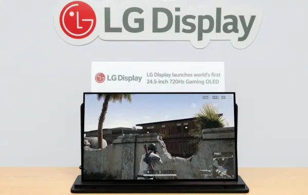 LG Display's 24.5" FHD 720Hz esports gaming monitor panel photo