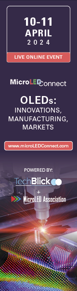 OLEDs: Innovations, Manufacturing, Markets, 2024-04 MicroLED-Connect ad
