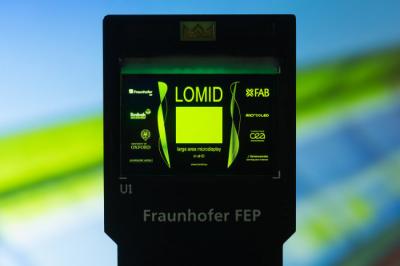 LOMID OLED microdisplay prototype (Fraunhofer FEP)