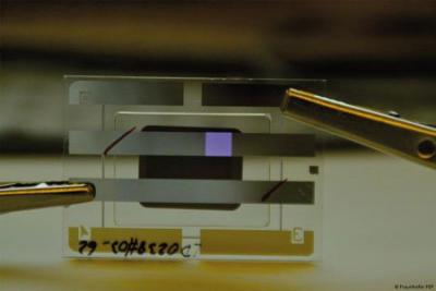 Fraunhofer UV-OLED device prototype photo