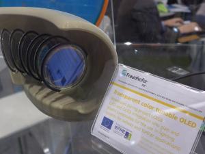 Fraunhofer transparent color-tunable OLED prototypes (blue)