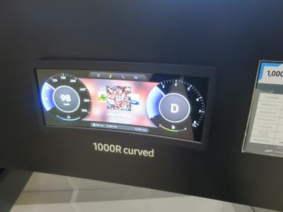 SDC 12.3'' 1000R automotive flexible OLED prototype at SID 2018