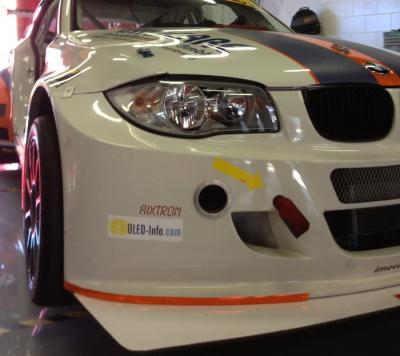 Kuepperracing BMW with OLED-Info sticker photo