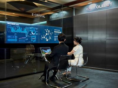 LG Display E-Crystal Transparent OLED for conference rooms