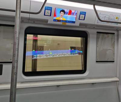 LG transparent 55-inch OLED screen at Shenzhen Metro
