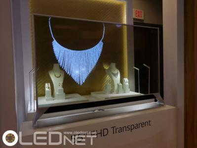 LGD 55'' transparent OLED prototype (CES 2016)