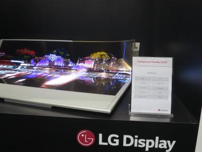 LGD 77'' flexible and transparent OLED prototype (SID 2018)