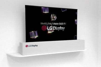 LGD 65'' rollable OLED TV (open) CES 2018