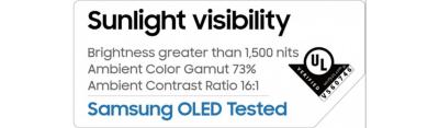 Samsung Galaxy S21 Ultra sunlight visibility certficiation UL