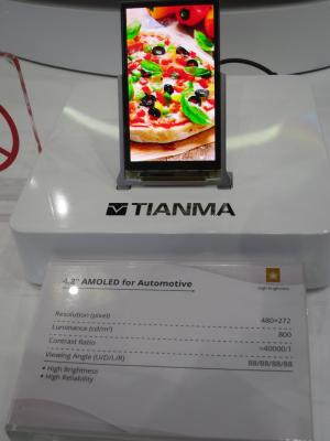 Tianma 4.2'' automotive AMOLED prototype (SID 2018)