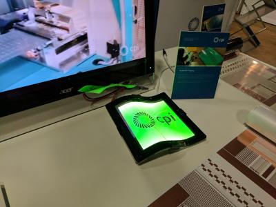 UK CPI flexible OLED demo (PE Europe 2017)