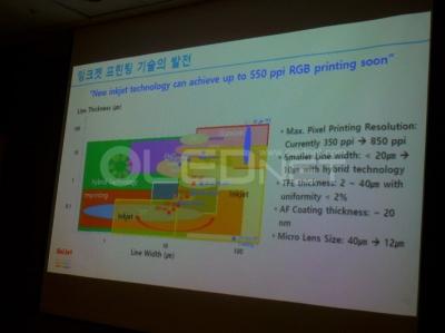 UniJet 2017  LED-seminar slide, 550 PPI Inkjet printing