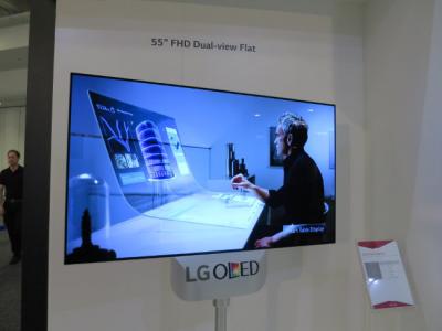 LGD 55'' dual-sided OLED at SID 2016