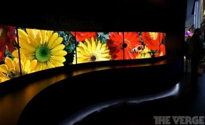 Panasonic curved 4K OLED prototypes at CES 2014