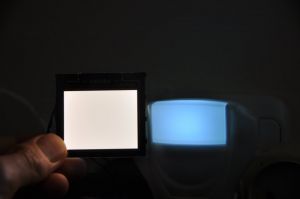 OLED vs Flourescent light photo