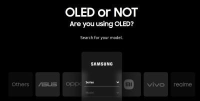 OLED Finder website screenshot