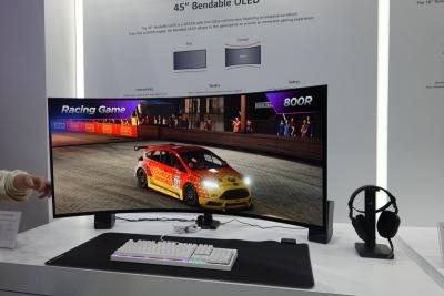 LG 45-inch bendable gaming monitor, Display Week 2023