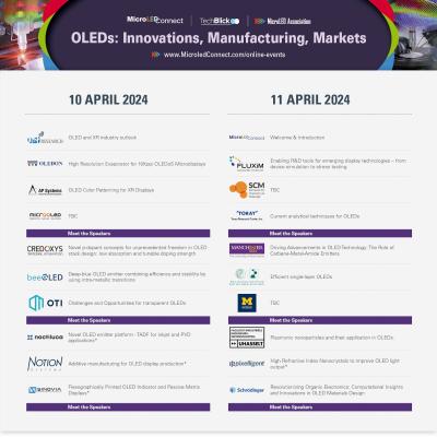 MicroLED-Connect OLED innovations virtual event agenda image